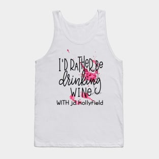 I'd rather be drinking Wine with Author Tank Top